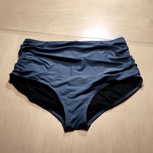 Bikini Bottom - Fipearl, Dark Blue, Ruched Sides, Sz 18